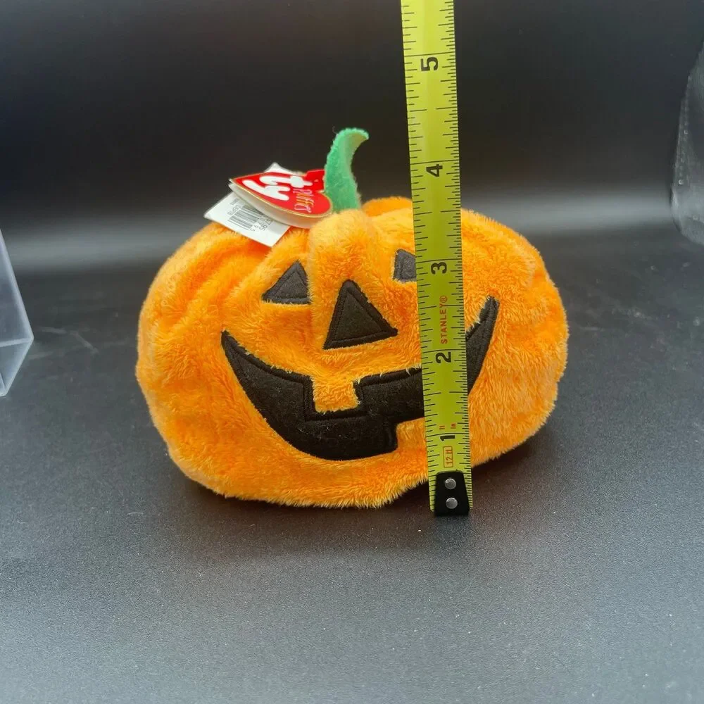 Ty Pluffies Spook The Pumpkin Halloween Plush Stuffed Animal 2004 w/ Hang Tags